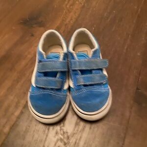 Vans Blue Kids Sneakers with White Accents